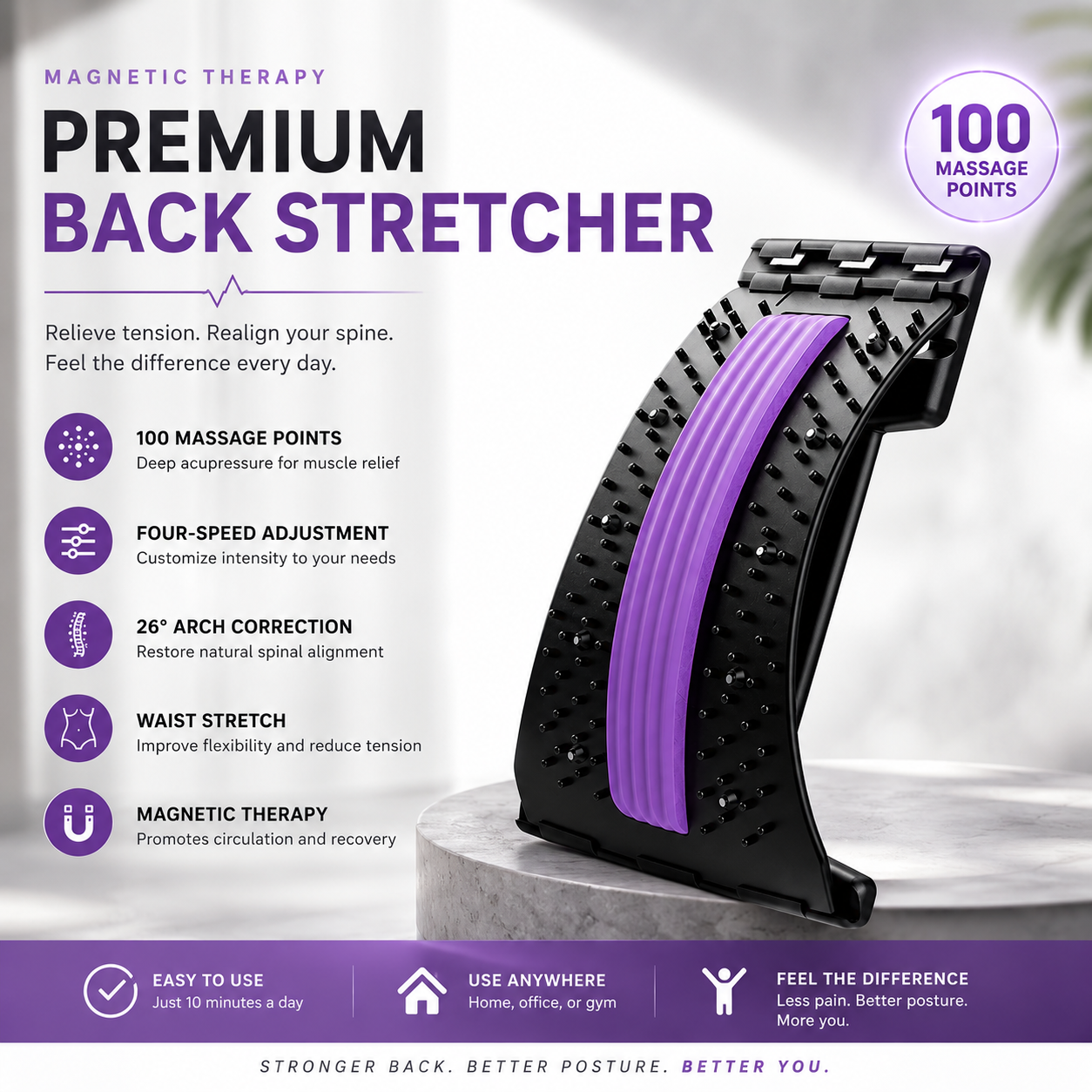 Lumbar Support Back Massager